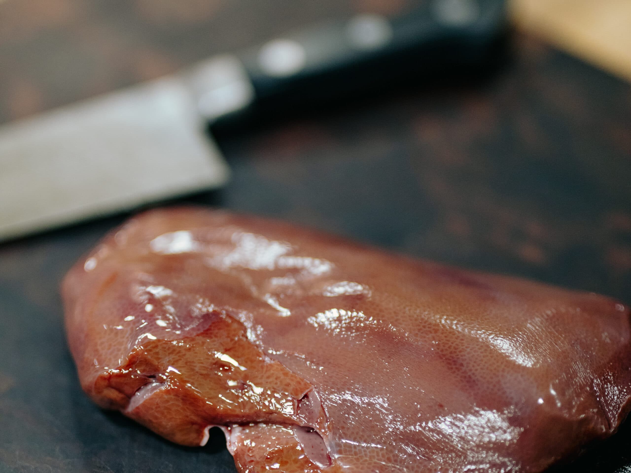 Knife with Food Slice